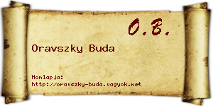 Oravszky Buda névjegykártya